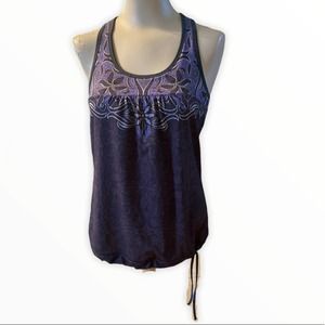 Athleta Tinker Tank Floral Paisley Yoga Printed Drawstring Purple Size Small